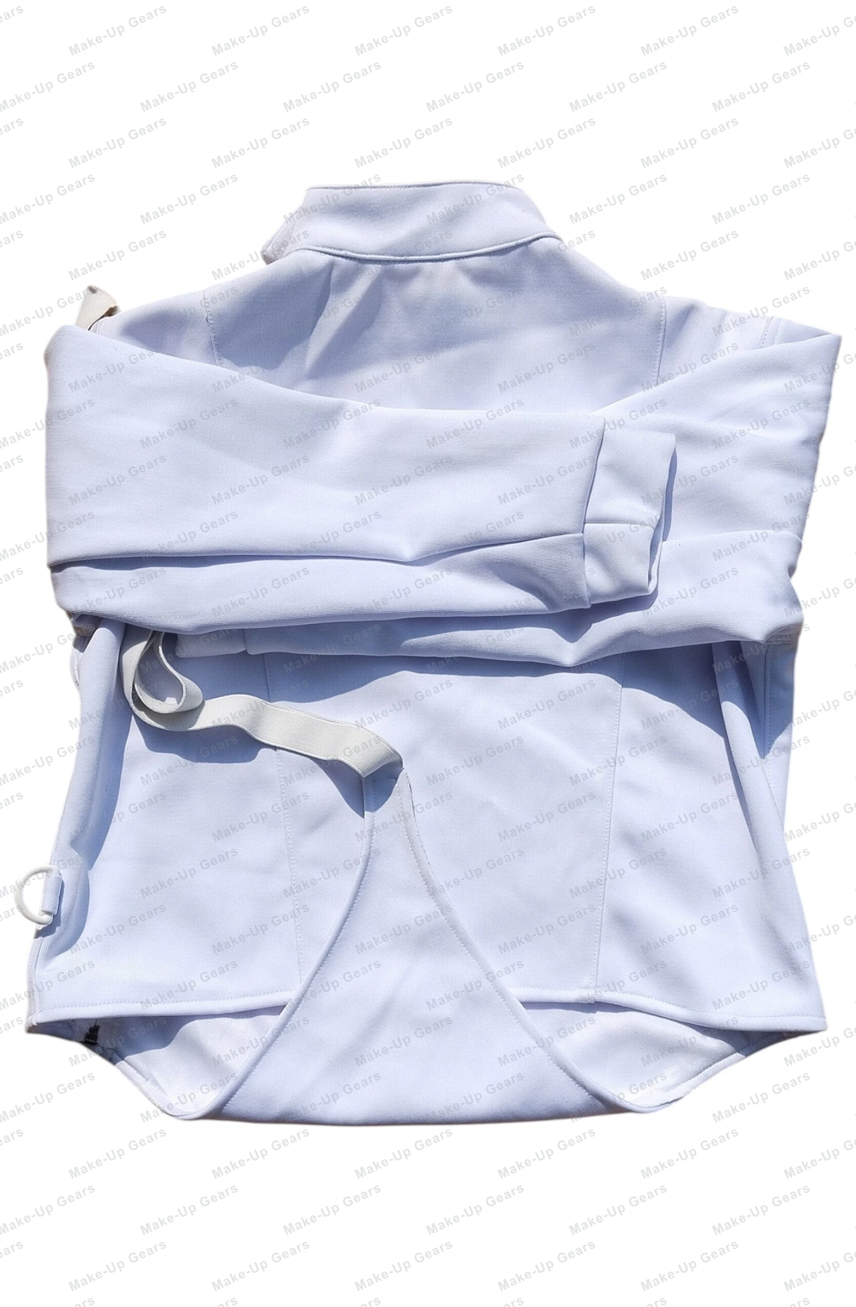 MUFJ-2300 fencing jacket fold back view