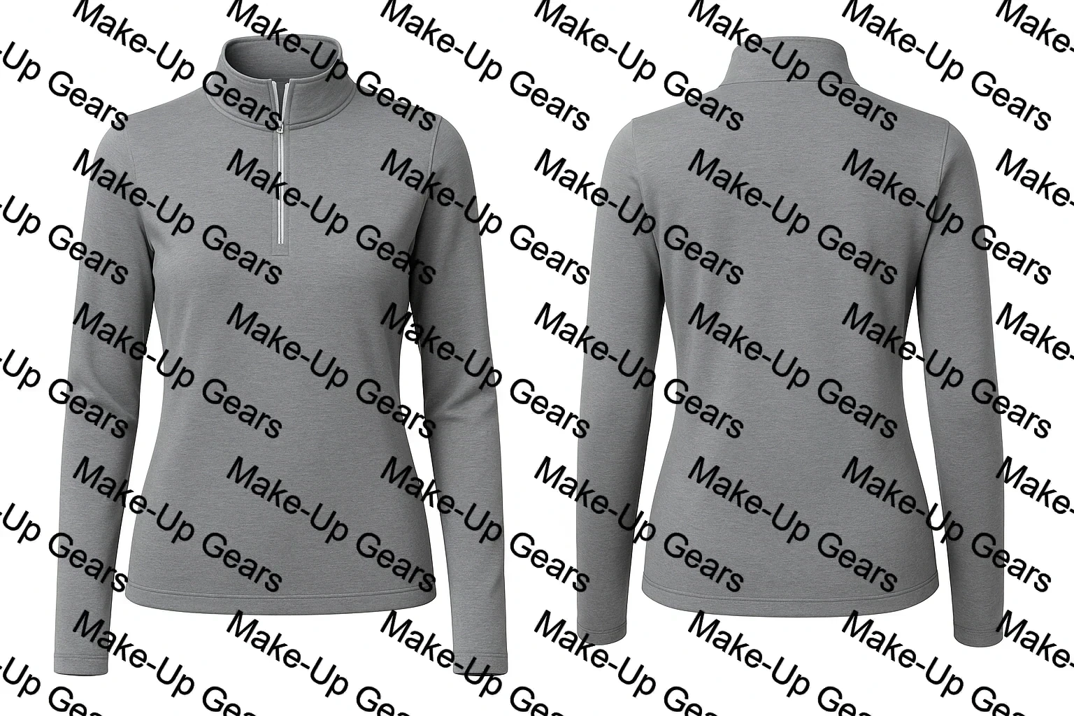 Kangaroo Ridge Midlayer — heather grey women’s quarter-zip with brushed fleece interior and slim-active fit