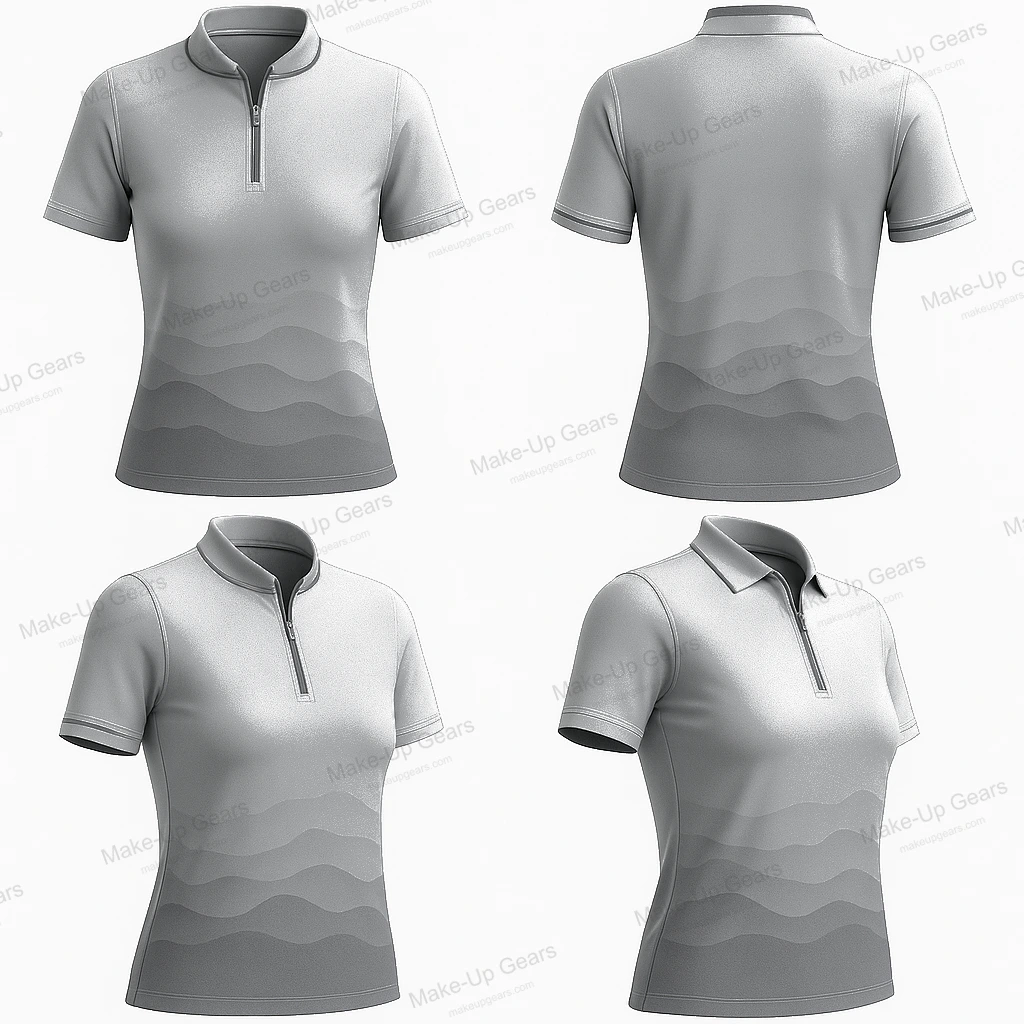 Bushscape ¼ Zip Polo – Fog Grey Edition ART-MLGP-1207