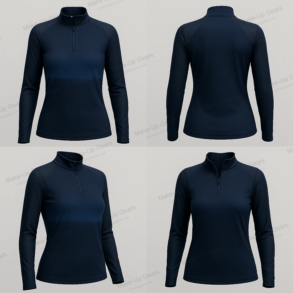 Twilight Mesh ¼ Zip Polo – Navy Starlight ART-MLGP-1211
