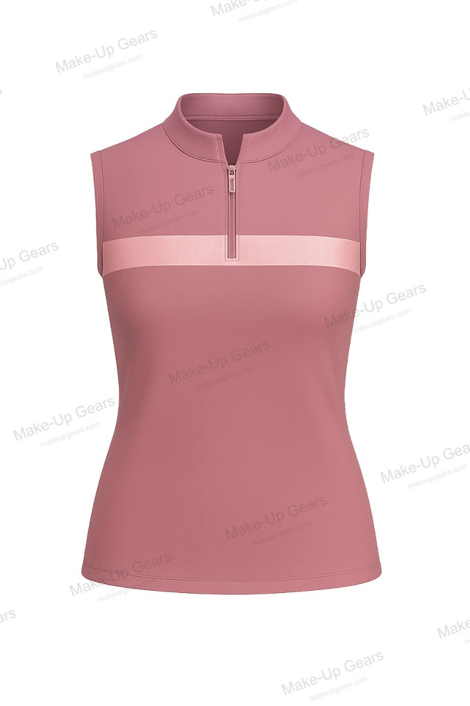 Horizon Zip Polo Minimal horizon line with fine chest band for an ART-MLGP-1233