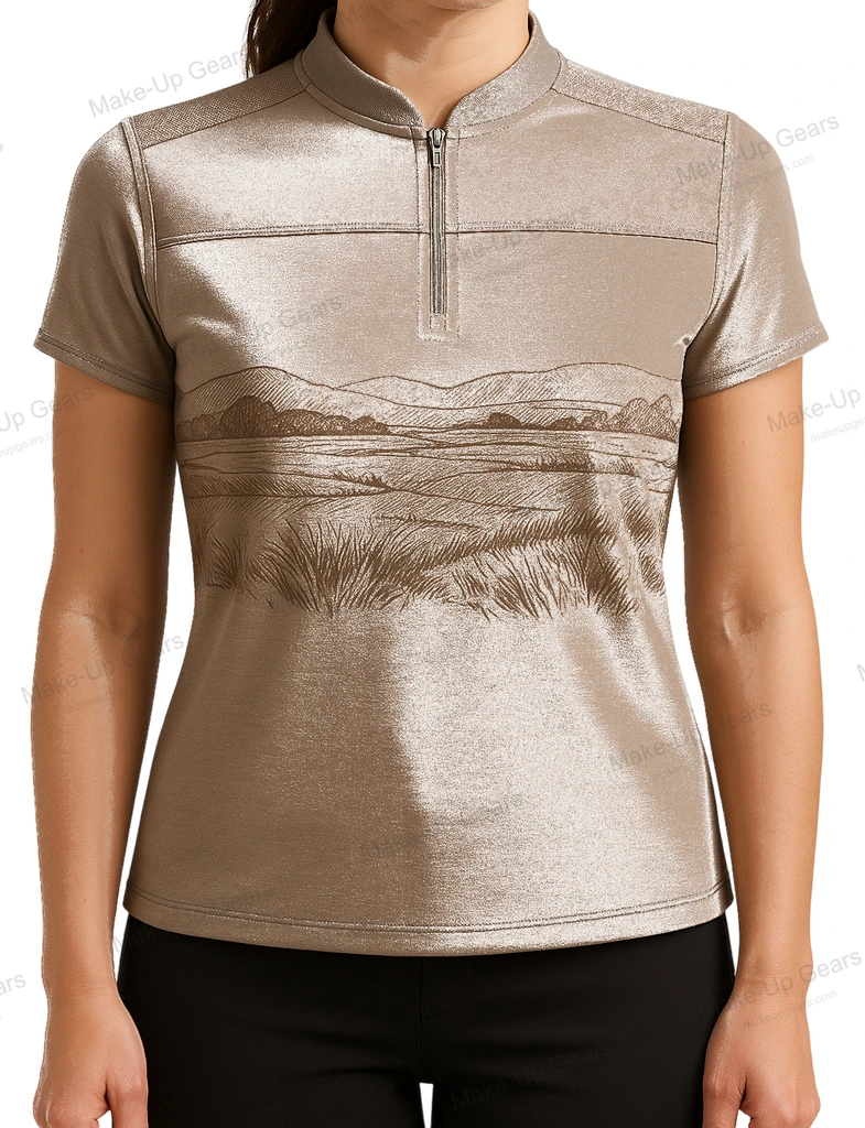 Prairie Zip Polo – Taupe Prairie ART-MLGP-1245