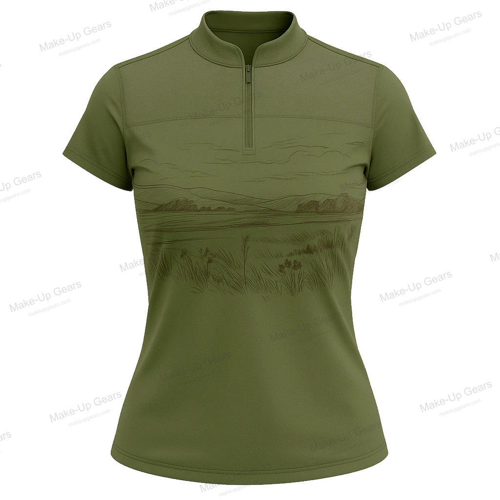 Prairie Zip Polo – Olive Prairie ART-MLGP-1246