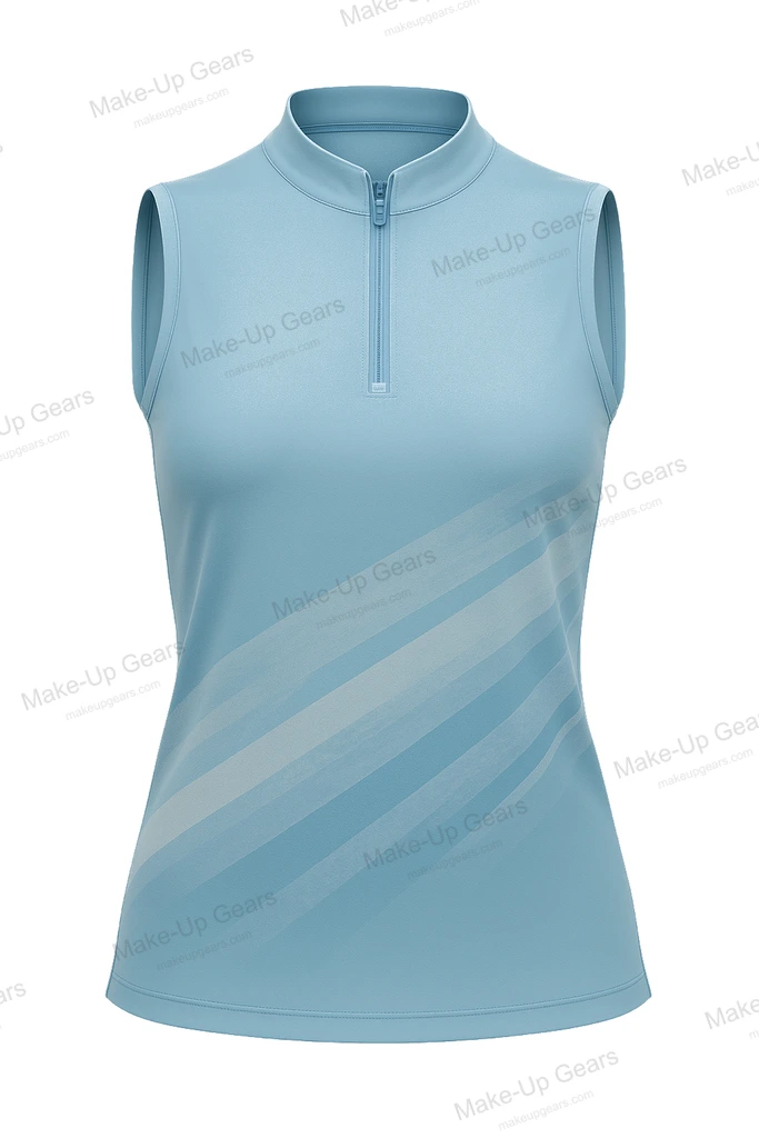 Frostline Zip Polo – Mist Blue ART-MLGP-1255