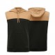 Brown | Black Tech Stretch Sleeveless Hoodie for Men