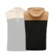 Brown | Black Tech Stretch Sleeveless Hoodie for Men