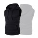 Black Tech Stretch Sleeveless Hoodie for Men