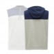 Blue | White Tech Stretch Sleeveless Hoodie for Men