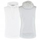 White Tech Stretch Sleeveless Hoodie for Men