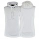 White Tech Stretch Sleeveless Hoodie for Men