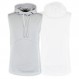 White Tech Stretch Sleeveless Hoodie for Men